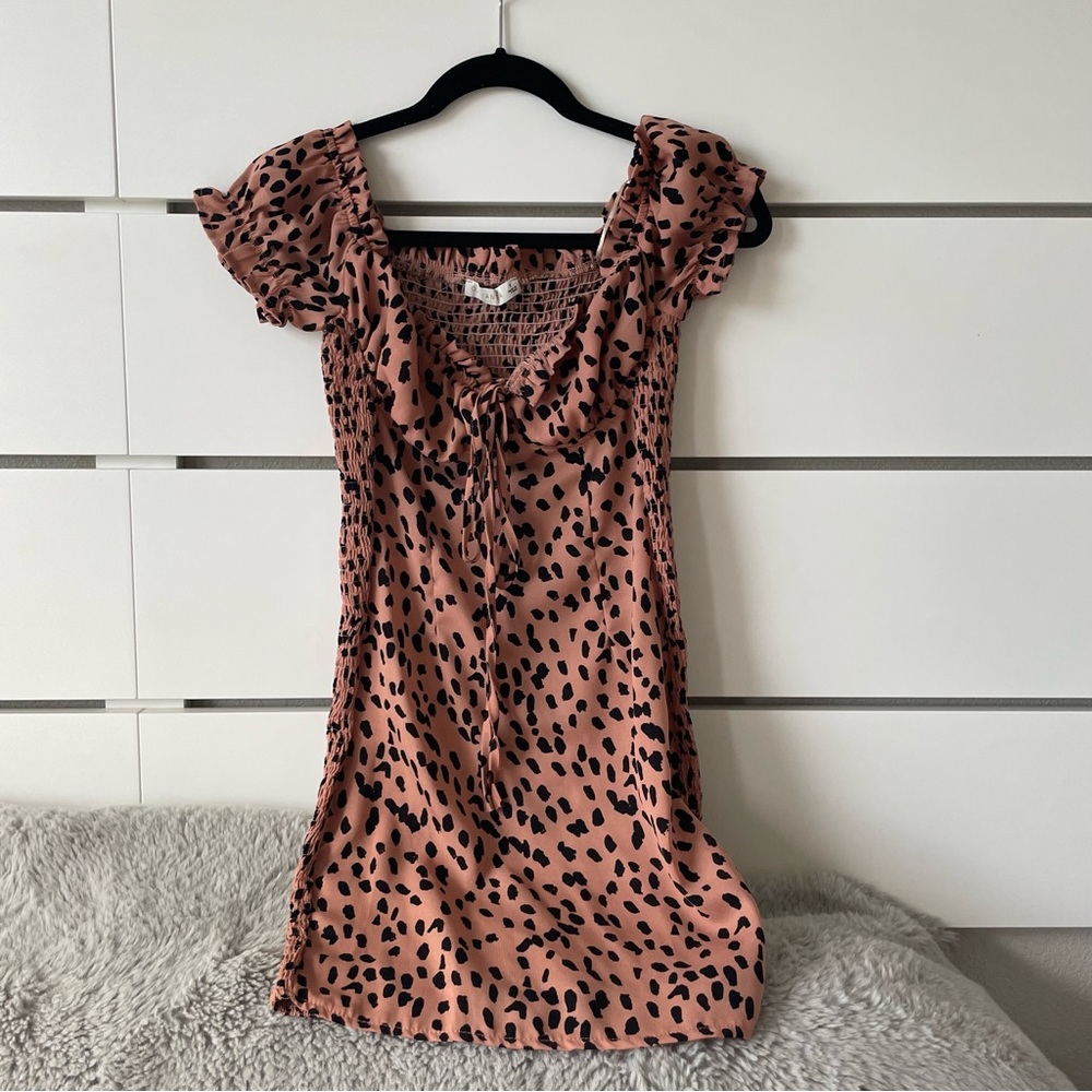 Cheetah Print Mini Dress